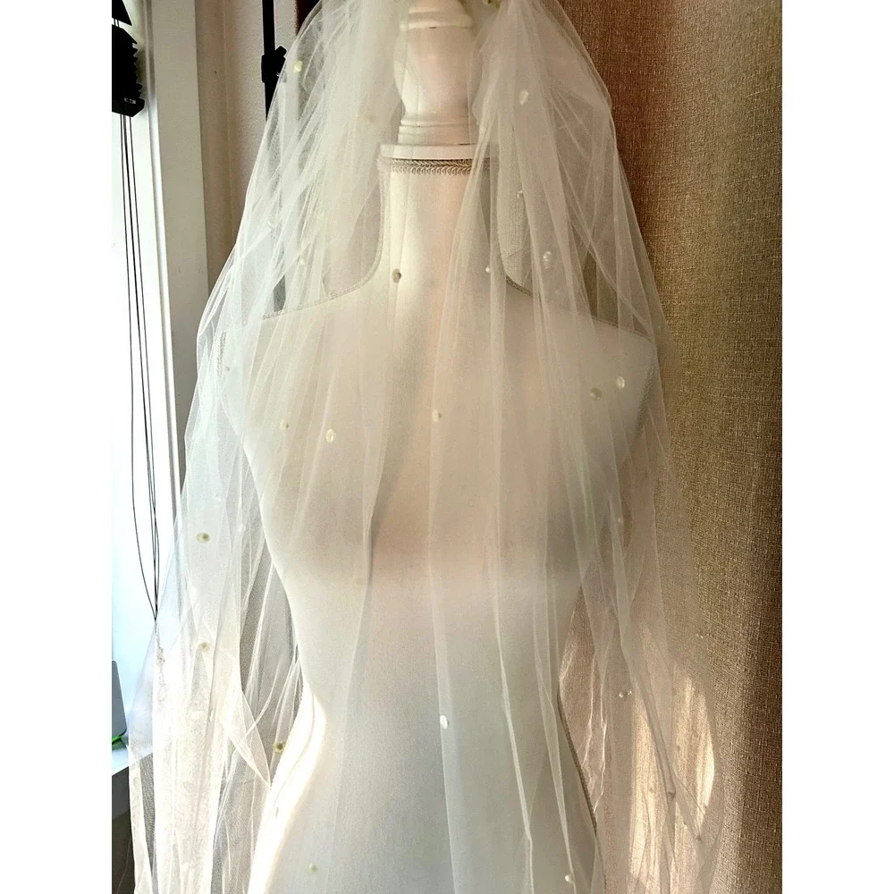 Vintage Cathedral Pearl Veil 131
